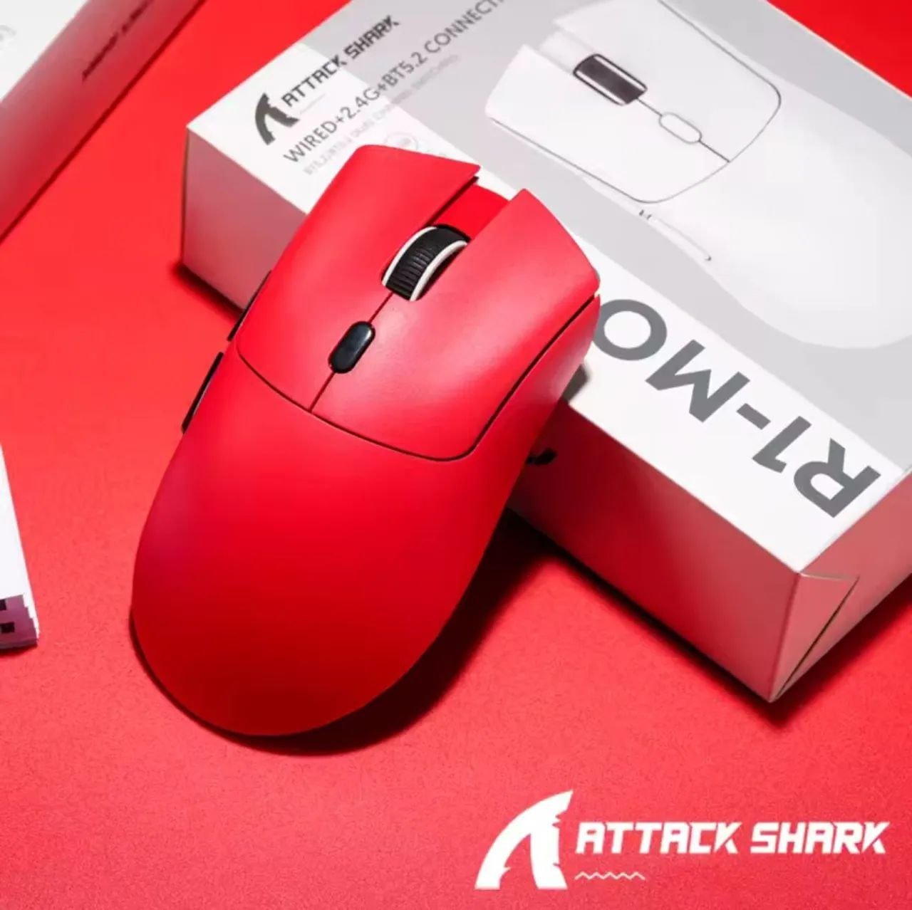 Mouse Sem Fio Attack Shark R1 (VERMELHO) 🛒