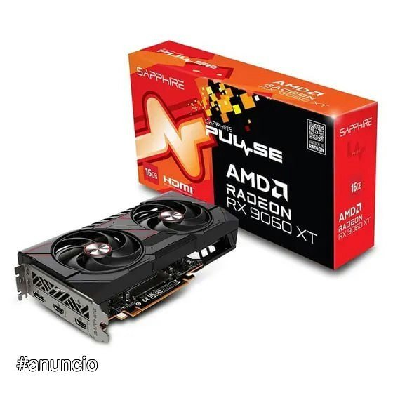 Placa de Vídeo SAPPHIRE RX 9060 XT PULSE AMD Radeon 16GB GDDR6 🛒