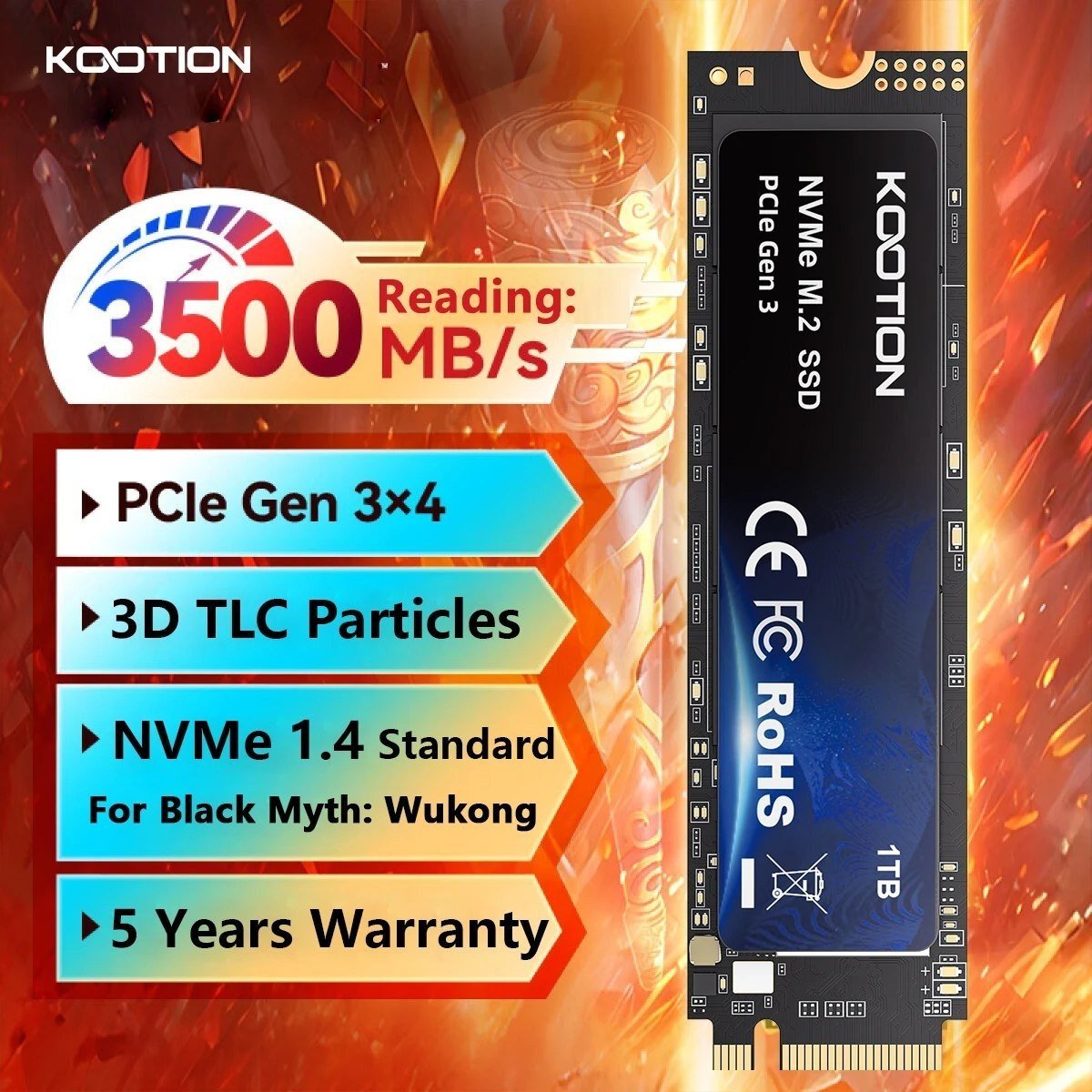 SSD NVME KOOTION 3500MB/S 🛒