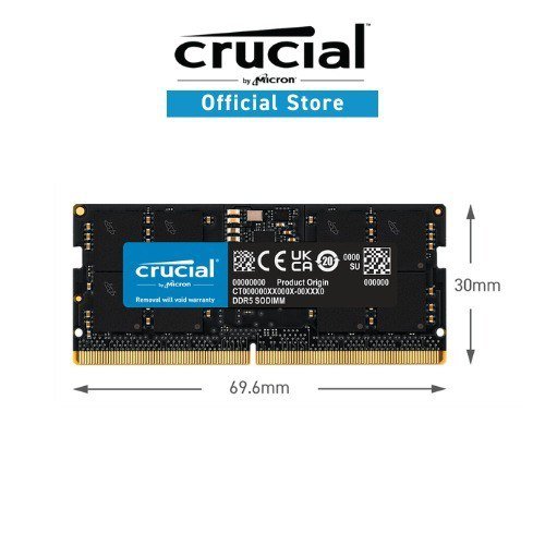 Memoria RAM Para Notebook DDR5 16GB 4800MHZ Cl40 Sodimm Crucial CT16G48C40S5 🛒