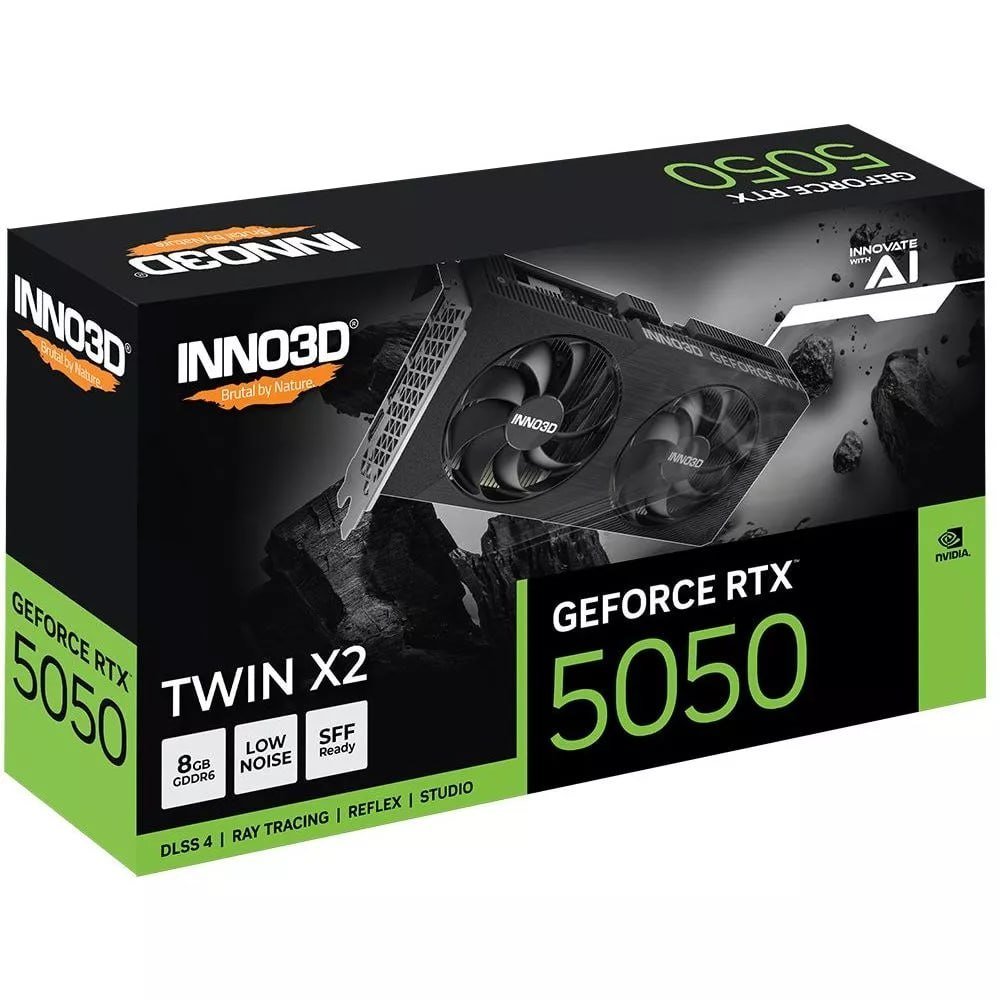 Placa de Vídeo Gpu Inno3d Geforce Rtx 5050 Twin X2 8gb 128bits Gddr6 N50502-08d6-174071n 🛒