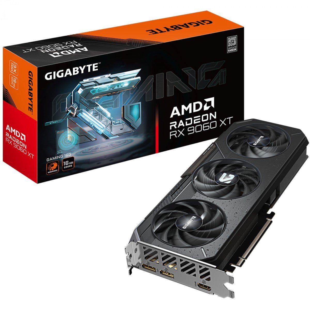 Placa de Vídeo Gigabyte AMD Radeon RX 9060 XT Gaming, 16GB, GDDR6, FSR, Ray Tracing, GV-R9060XTGAMING-16GD 🛒