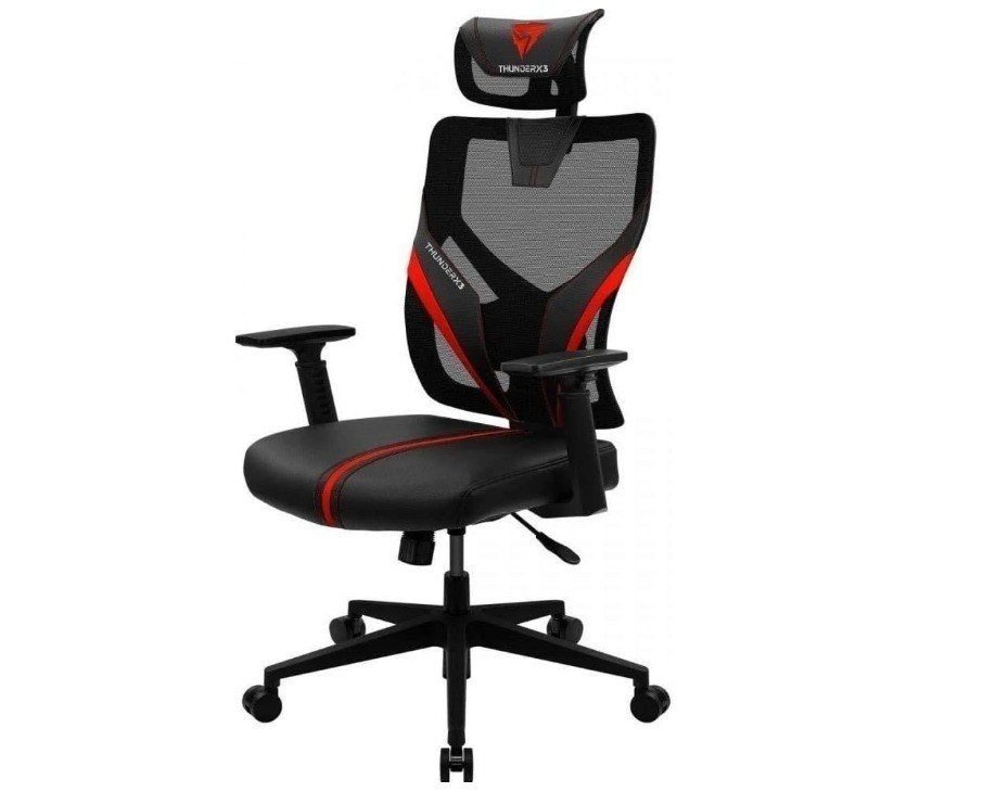 Cadeira Ergonômica Yama1 Vermelha ThunderX3 🛒