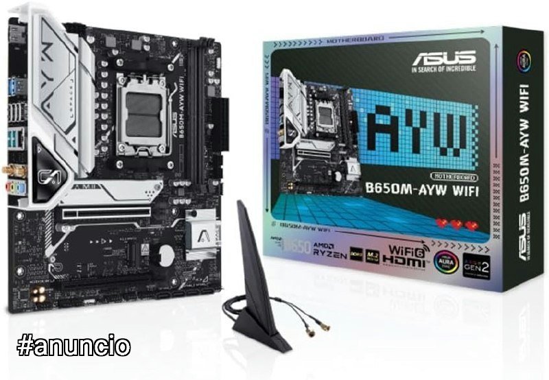 Placa-Mãe ASUS B650M-AYW WIFI mATX, AM5, DDR5, PCIe 5.0, Wi-Fi 6 🛒