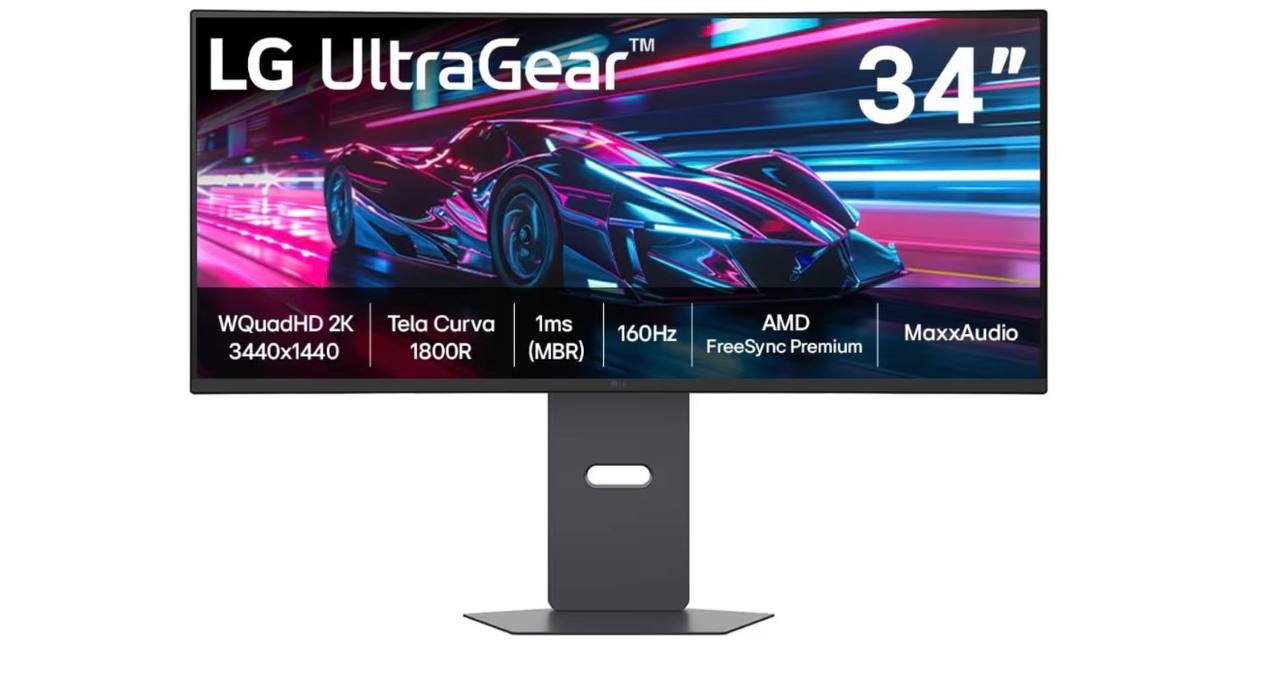 Monitor Gamer Curvo LG UltraGear 34" QHD UltraWide 160Hz 1ms 🛒