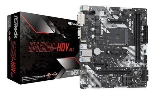 Placa Mãe Asrock B450m-hdv R4.0 🛒