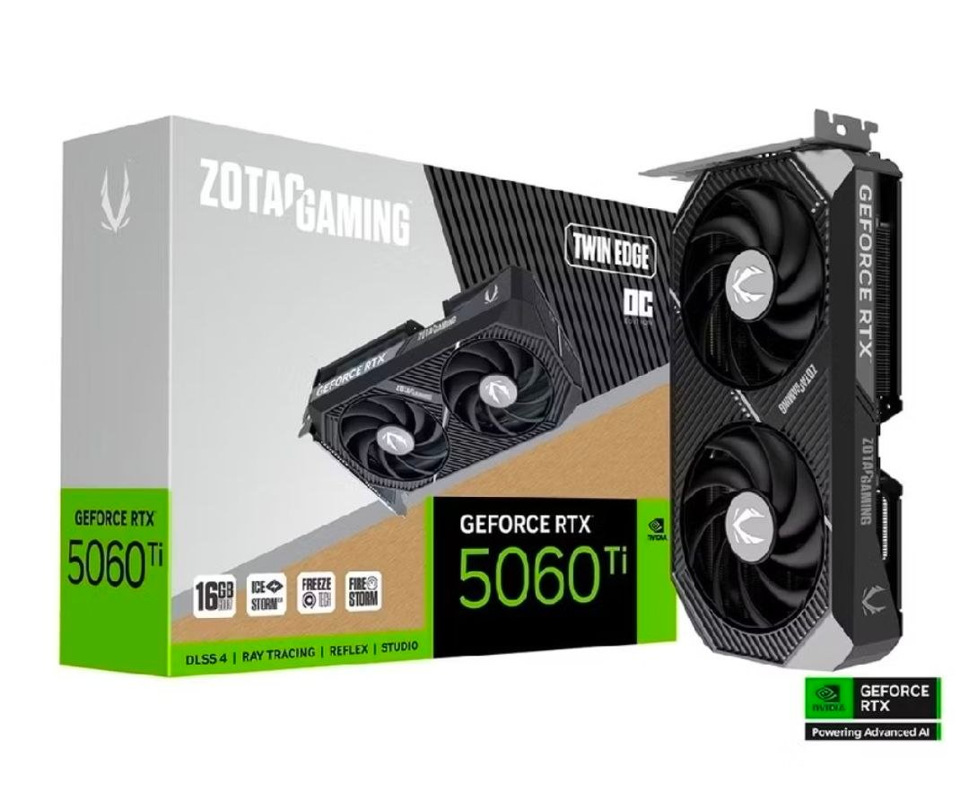 Placa de Vídeo Zotac Gaming Geforce RTX 5060 Ti 16GB Twin Edge 🛒