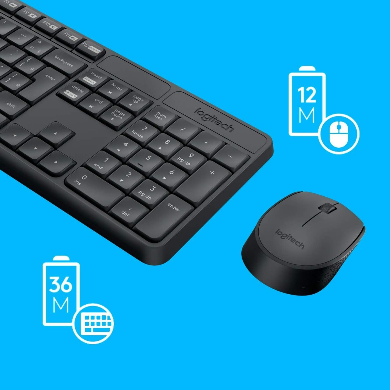 Combo Teclado e Mouse sem fio Logitech MK235 🛒
