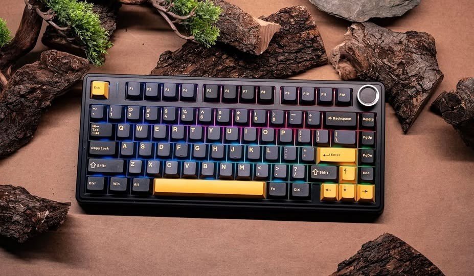 Teclado Aula F75, sem fio, RGB, Knob de Volume, Mecânico 🛒