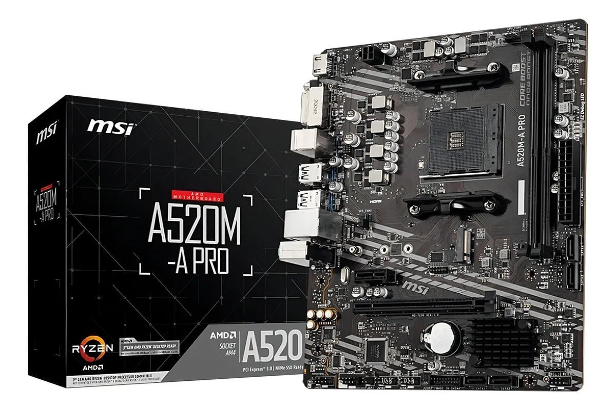 Placa-mãe Msi A520m-a Pro Am4 Matx Ddr4 Hdmi Dvi M.2 🛒