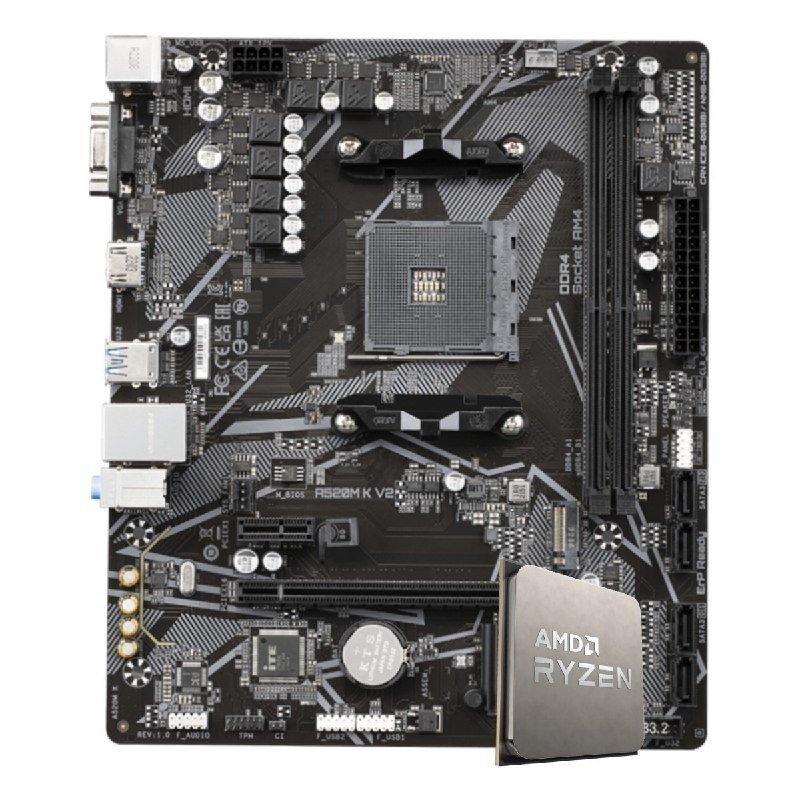 Kit Upgrade AMD Ryzen 5 5500 + Placa Mãe A520M 🛒