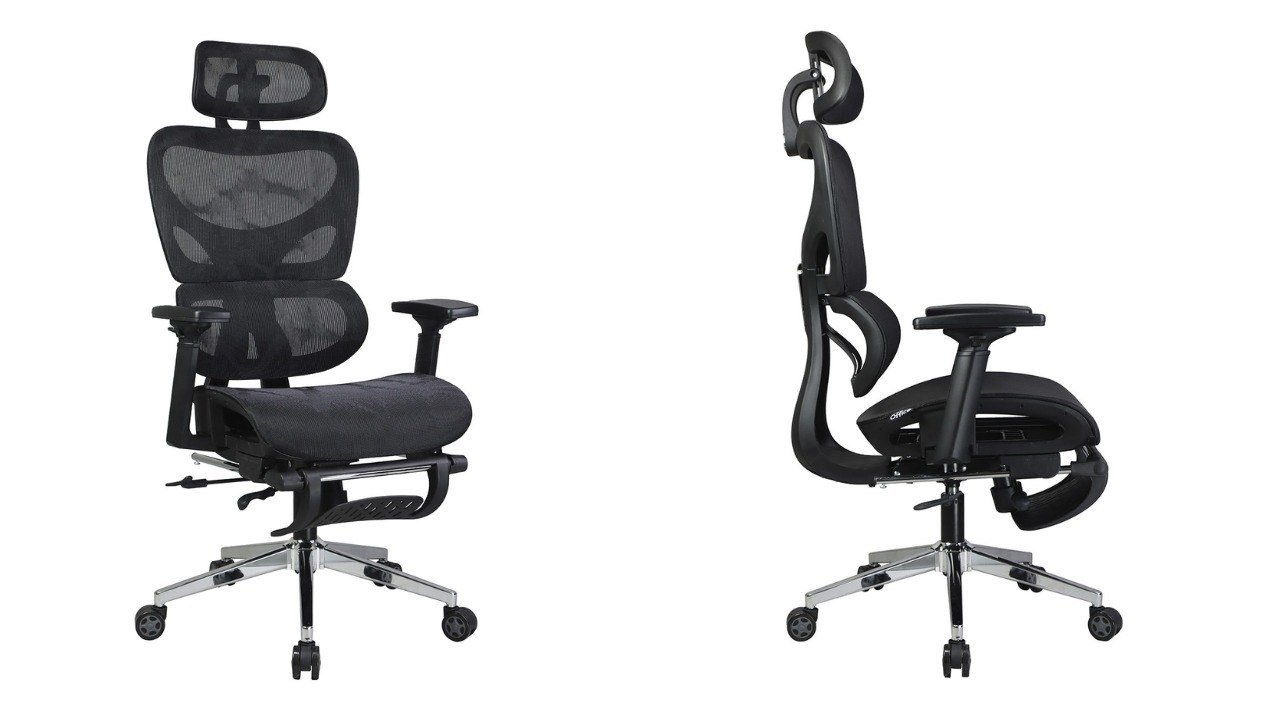 Cadeira de Escritório Dr. Office Master, Mesh, Ajustável, 3D, Preta 🛒