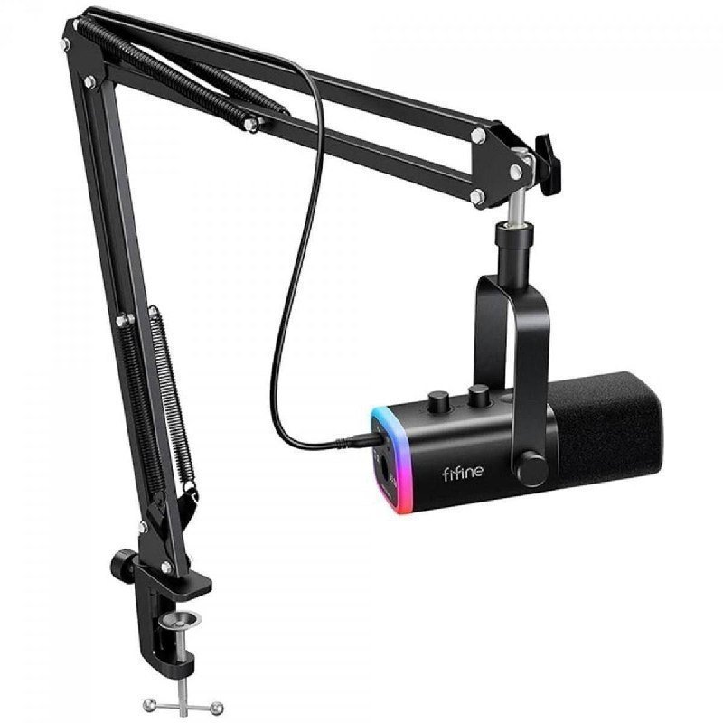 MICROFONE FIFINE AM8T XLR + BRAÇO ARTICULADO 🎤