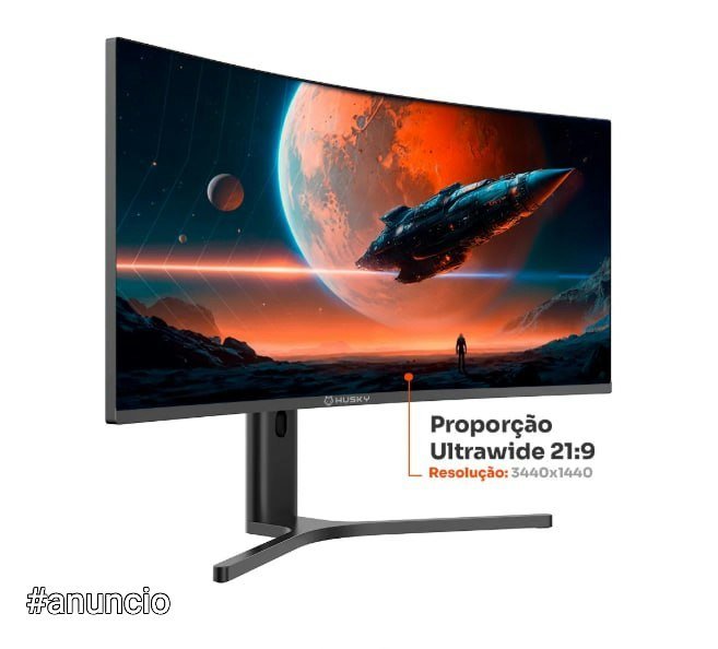 Monitor Gamer Curvo Husky Boreal 34" WQHD Ultrawide 200Hz 🛒