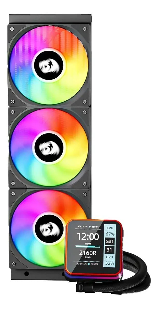Water Cooler Redragon CCW-3015R 360mm ARGB c/ Display LCD Preto 🛒