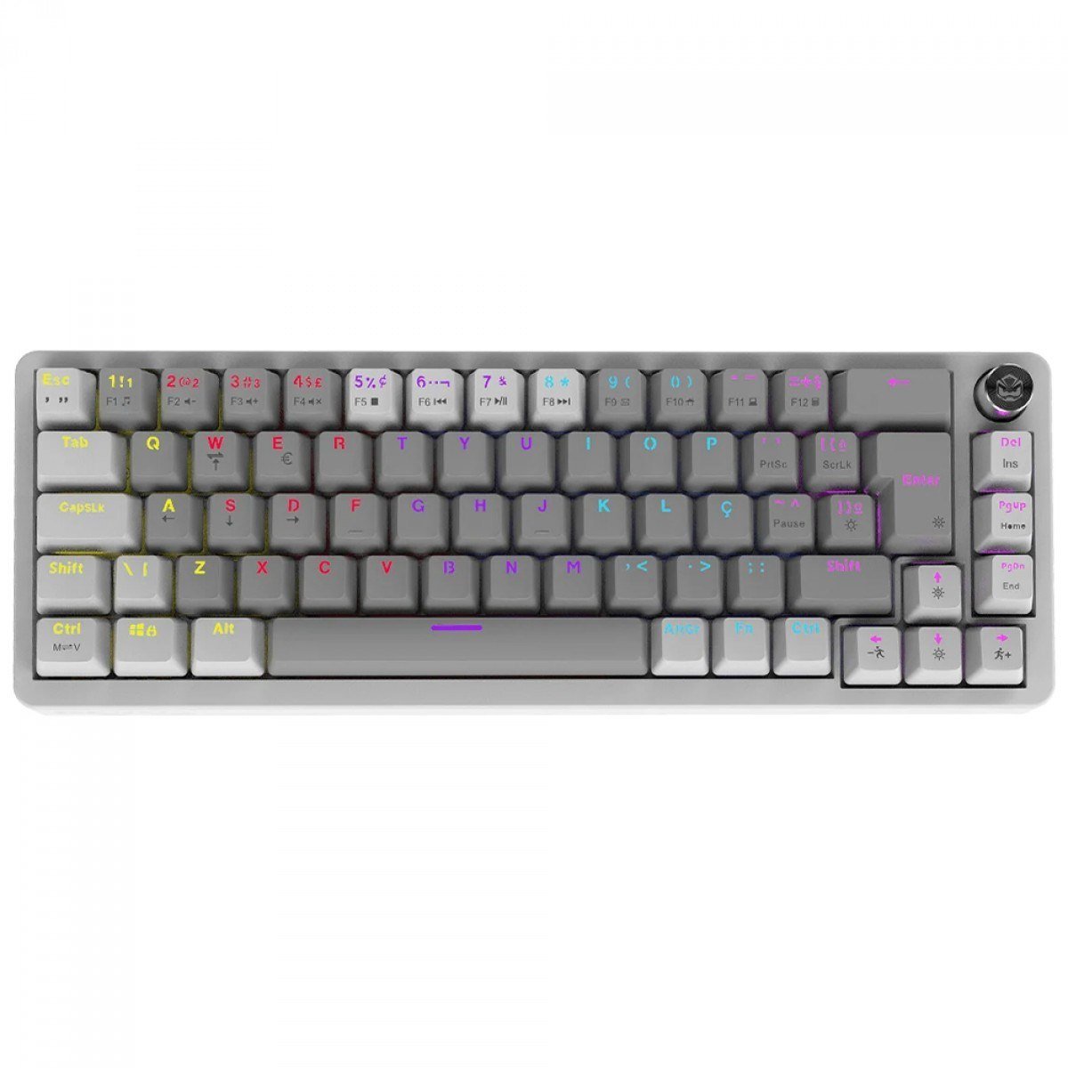 Teclado Mecânico Gamer PCYes Mecka White Ghost 🛒