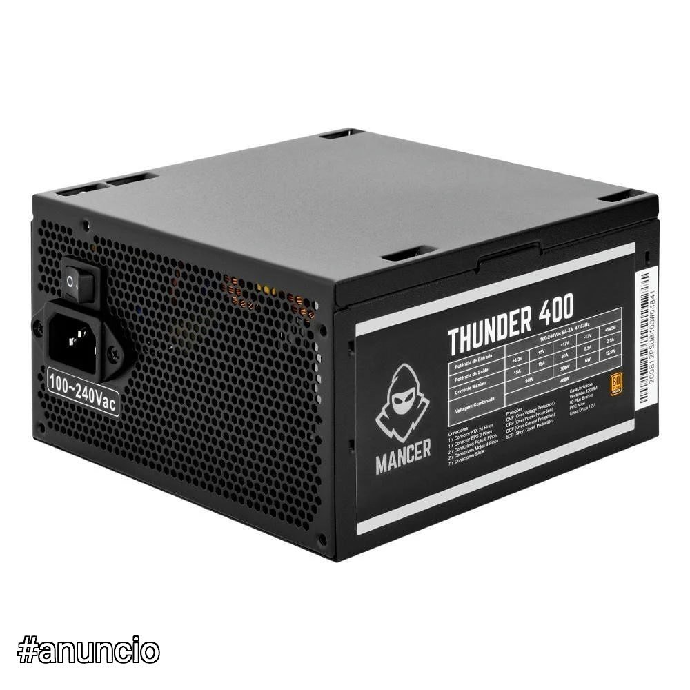 Fonte Mancer Thunder 400W Bronze 80 Plus 🛒