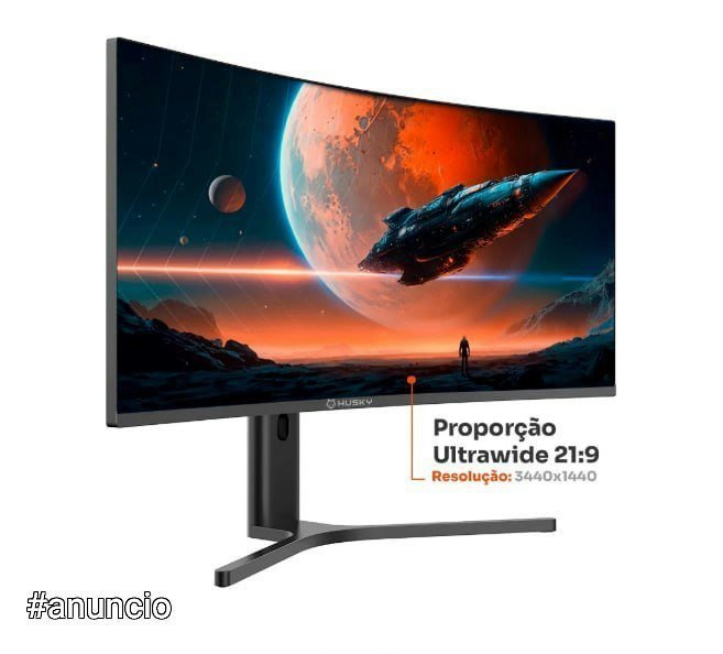 Monitor Gamer Curvo Husky Boreal 34" WQHD Ultrawide 200Hz 🛒