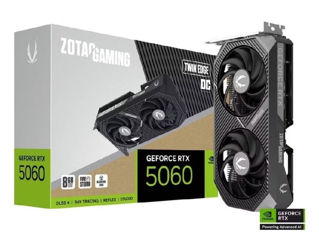 Placa de Vídeo GPU Zotac Gaming Geforce RTX 5060 8GB 128bits GDDR7 Twin Edge OC 🛒