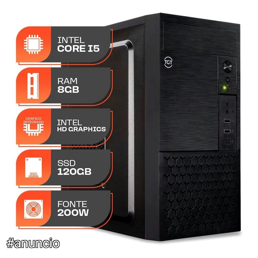 🔥 Computador Home Essential S Intel Core i5 8GB RAM SSD 120GB