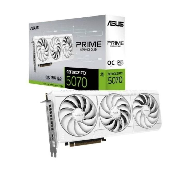 🔥 Placa de Vídeo ASUS PRIME RTX 5070 OC 12G WHITE NVIDIA Geforce