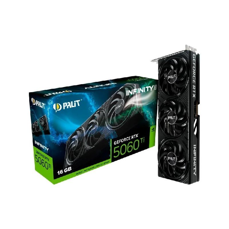 🔥 Placa de Vídeo Palit GeForce RTX5060Ti INFINITY 3 NVIDIA GeForce, 16GB GDDR7, 128bit, FP4 e DLSS 4, Ray Tracing NE7506T019T1-GB2061S