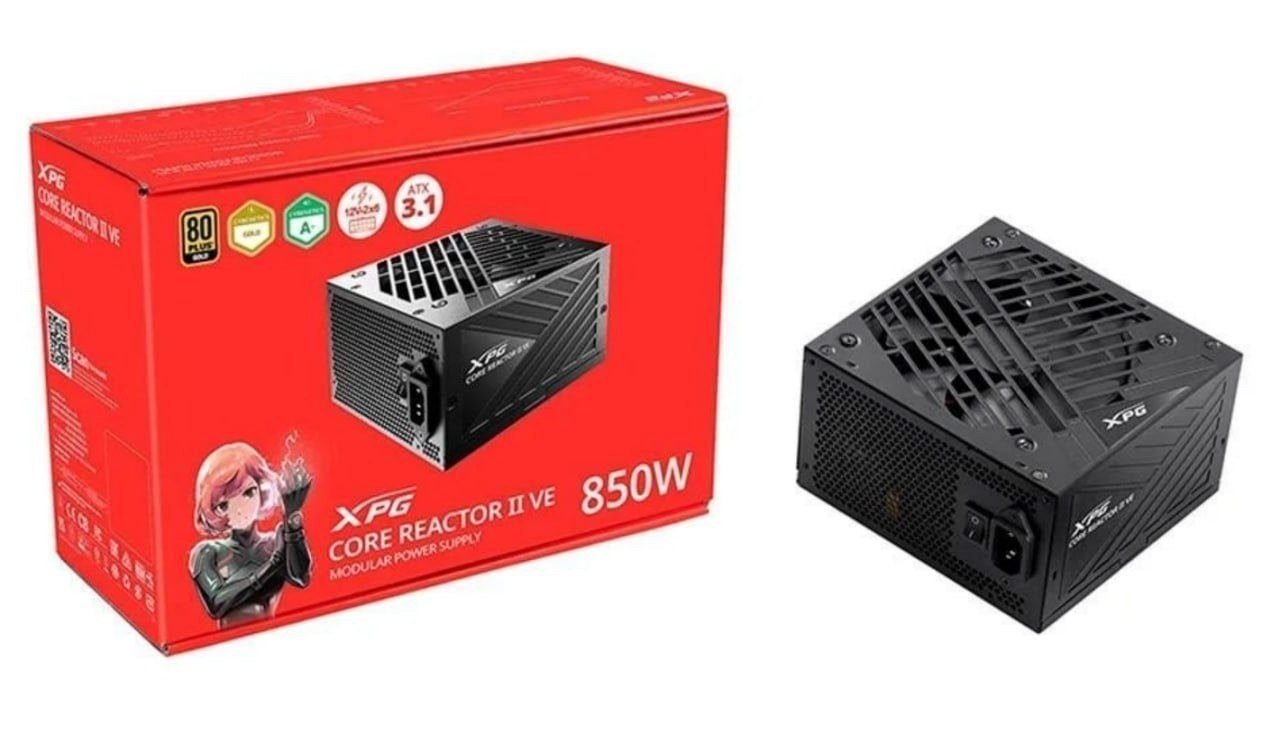 🔥 Fonte XPG Core Reactor II VE, 850W, 80 Plus Gold, Modular, PFC Ativo, Preto