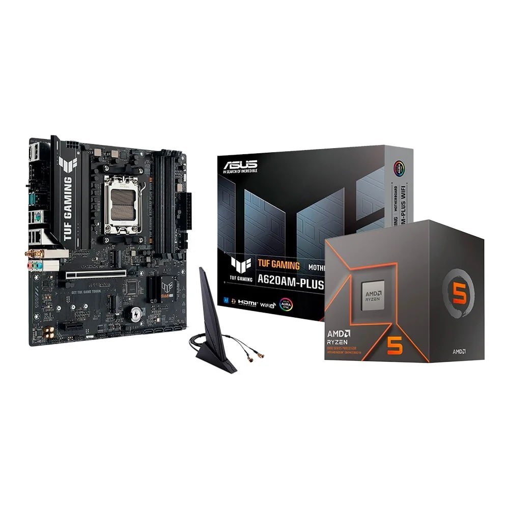 🔥 Processador AMD Ryzen 5 8500G + Placa Mãe ASUS TUF GAMING A620AM-PLUS WIFI