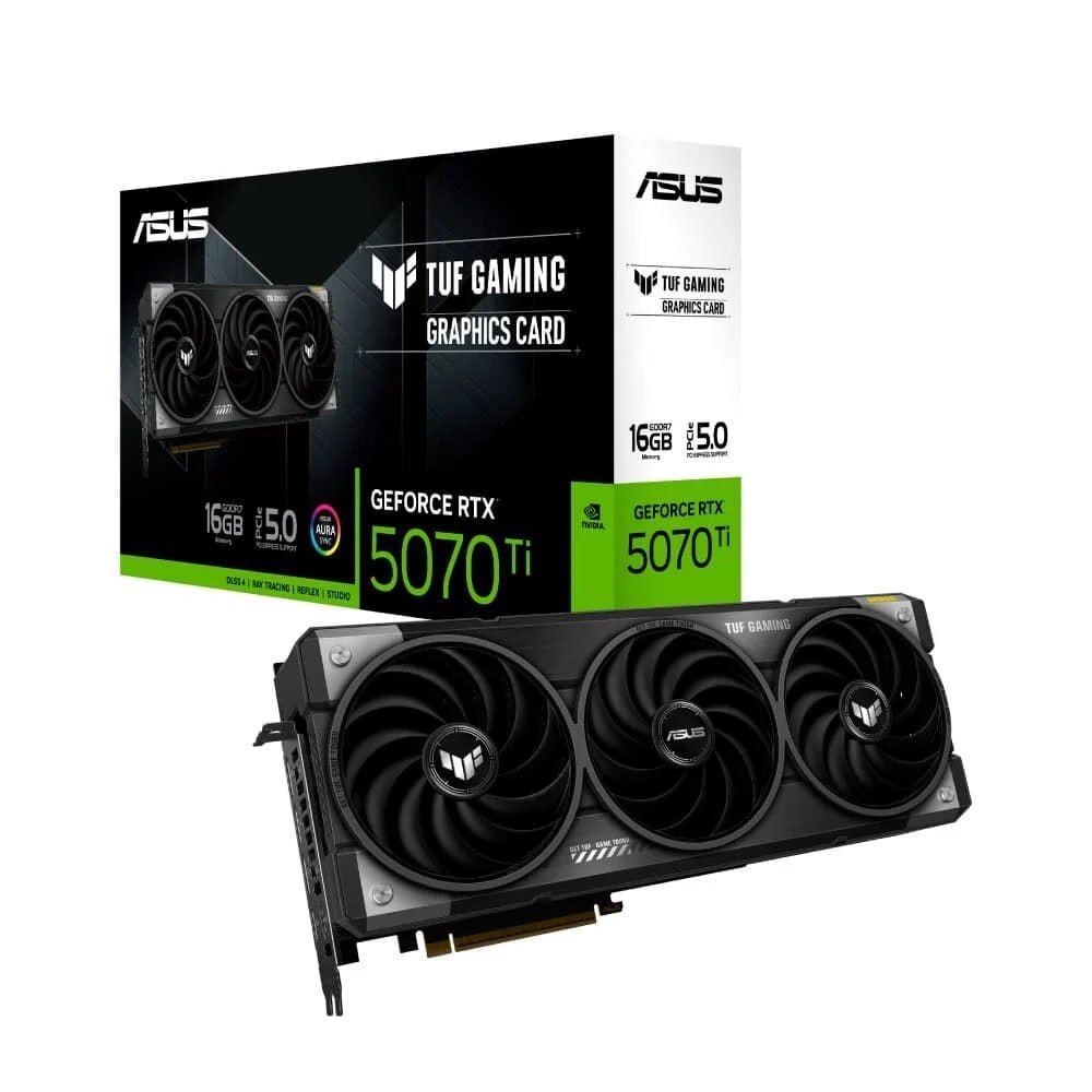🔥 Placa de Vídeo Asus TUF-RTX 5070 TI 16G GAMING NVIDIA Geforce, 16GB, GDDR7, 256bits, Triple Fan, DLSS 4, Ray Tracing 90YV0MD1-M0NA00