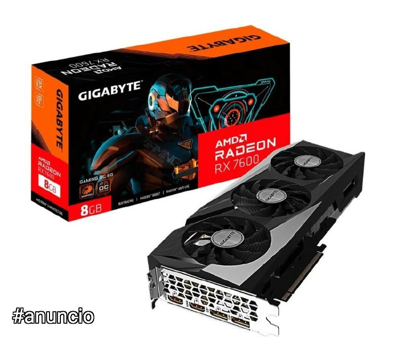 🔥 Placa de Vídeo RX 7600 GAMING OC 8G AMD Radeon Gigabyte, 8GB, GDDR6, 128bits, RGB