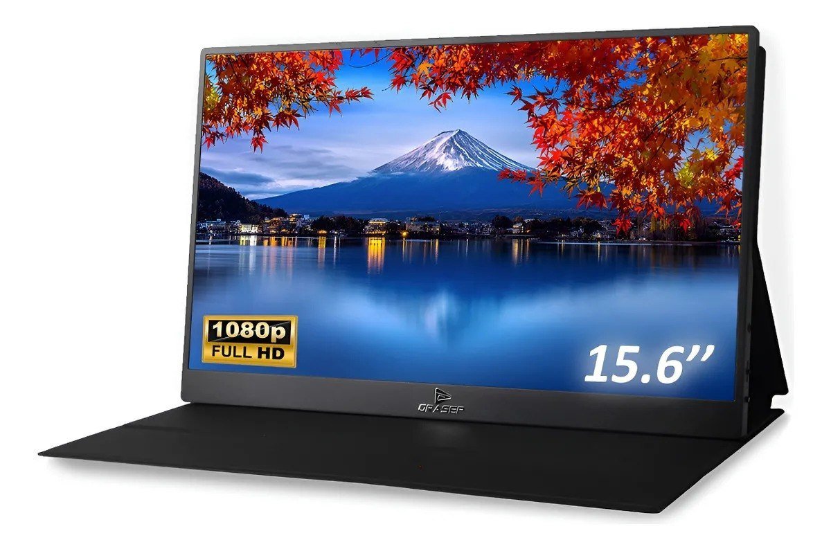 Monitor Gamer Portátil Full HD IPS 15 Polegadas Tipo-C HDMI - Preto TOMATE 🛒