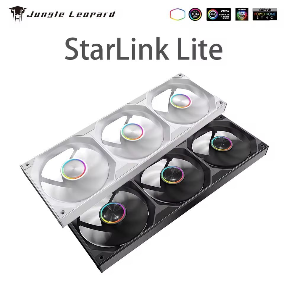 🔥 Kits Fan 360mm ARGB Jungle Leopard Starlink - inteiriça