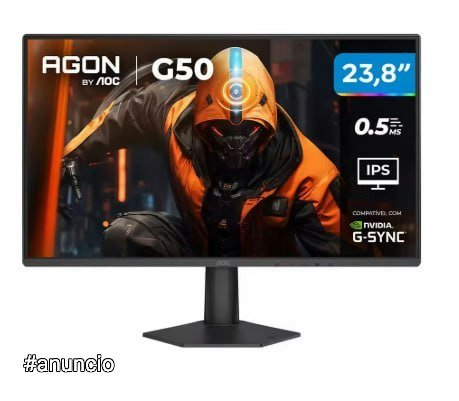 🔥 Monitor Gamer AOC 23,8" Full HD 144Hz Agon G50 IPS 0,5ms 24G50F/57 HDMI DisplayPort G-Sync - Bivolt