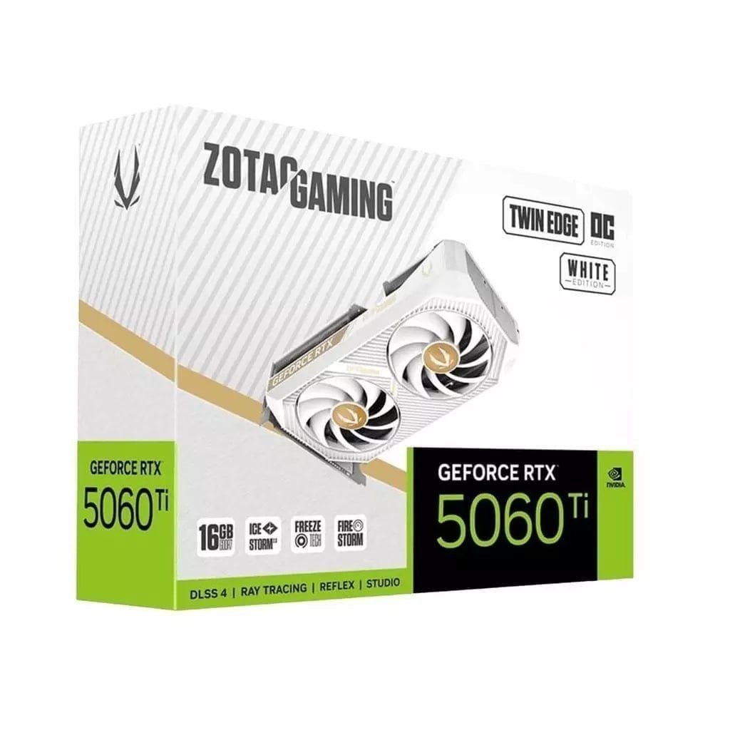 🔥 Placa de Vídeo Zotac RTX 5060 Ti 16gb Twin Edge Oc White