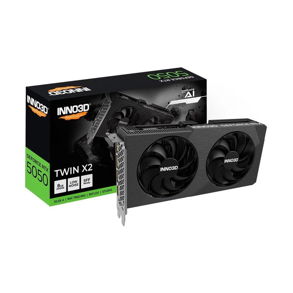 🔥 Placa de Vídeo Gpu Inno3d Geforce Rtx 5050 Twin X2 8gb 128bits Gddr6 N50502-08d6-174071n