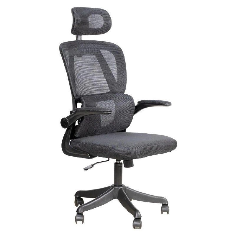 Cadeira Escritório Ergonômica Giratória Apoio Braços e Lombar Syberflex 🛒