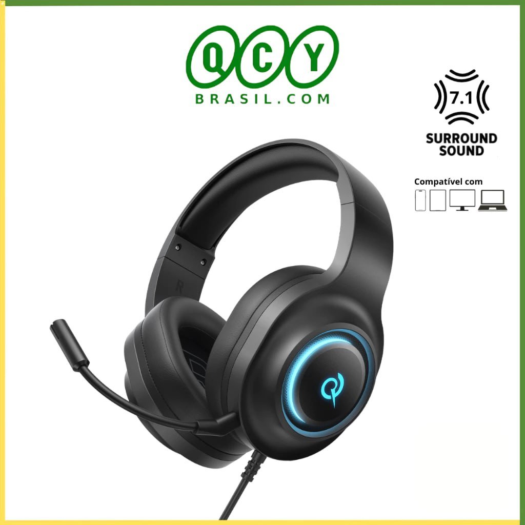 Headset Gamer QCY Heroad V200 Pro RGB 🎧