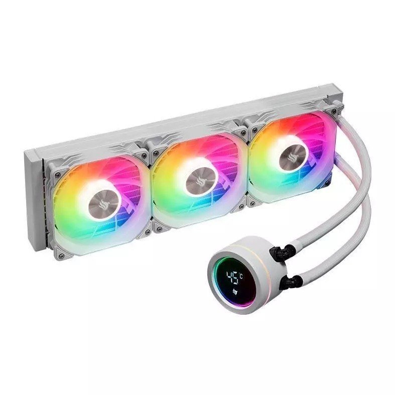 Water Cooler Pichau Aqua 360X, ARGB, 360mm, Branco 🛒