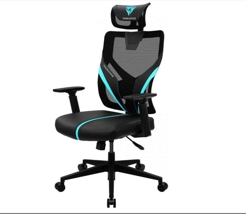 Cadeira Ergonômica Yama1 Ciano ThunderX3 🛒