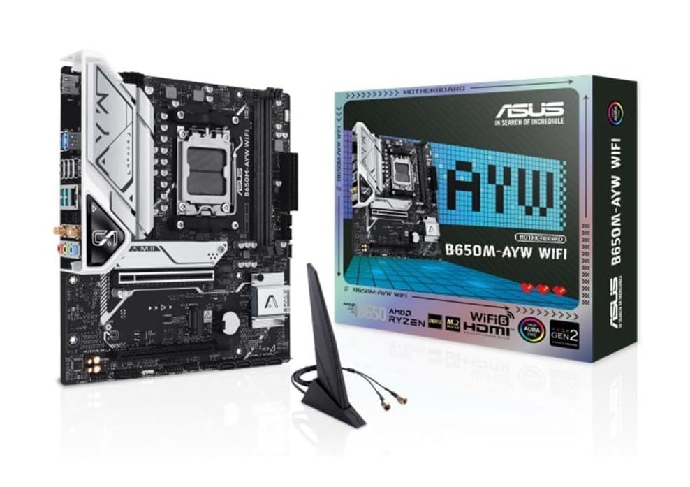 Placa-Mãe ASUS B650M-AYW WIFI mATX, AM5, DDR5, PCIe 5.0, Wi-Fi 6 🛒