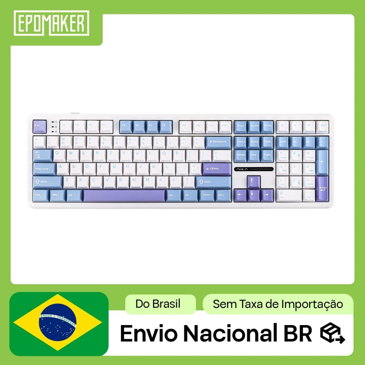 🔥 EPOMAKER x AULA F108 Teclado Mecânico