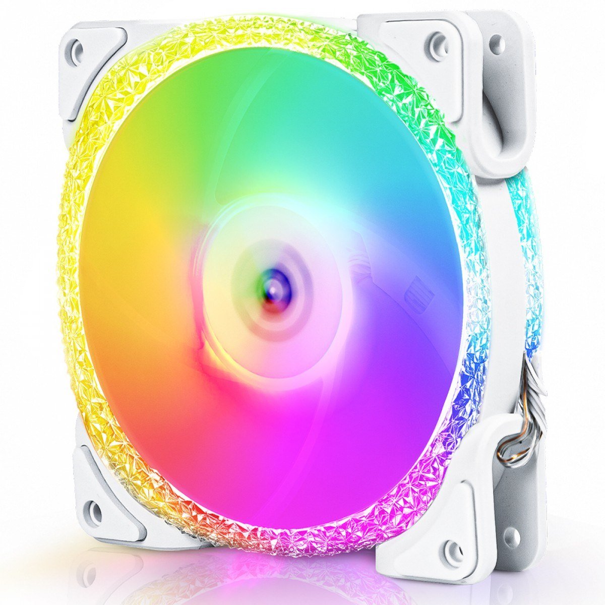 🔥 Cooler Para Gabinete Round5 Crystal White Argb 120Mm Pwm Branco R5 Crystal Fw W