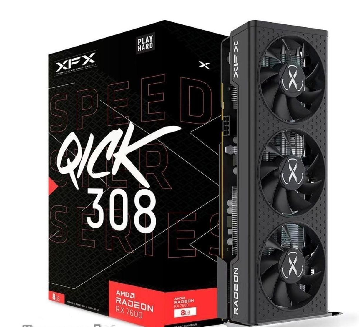 🔥 Placa de Vídeo RX 7600 Series Graphics Cards XFX AMD Radeon, 8GB GDDR6 - RX-76PQICKBY