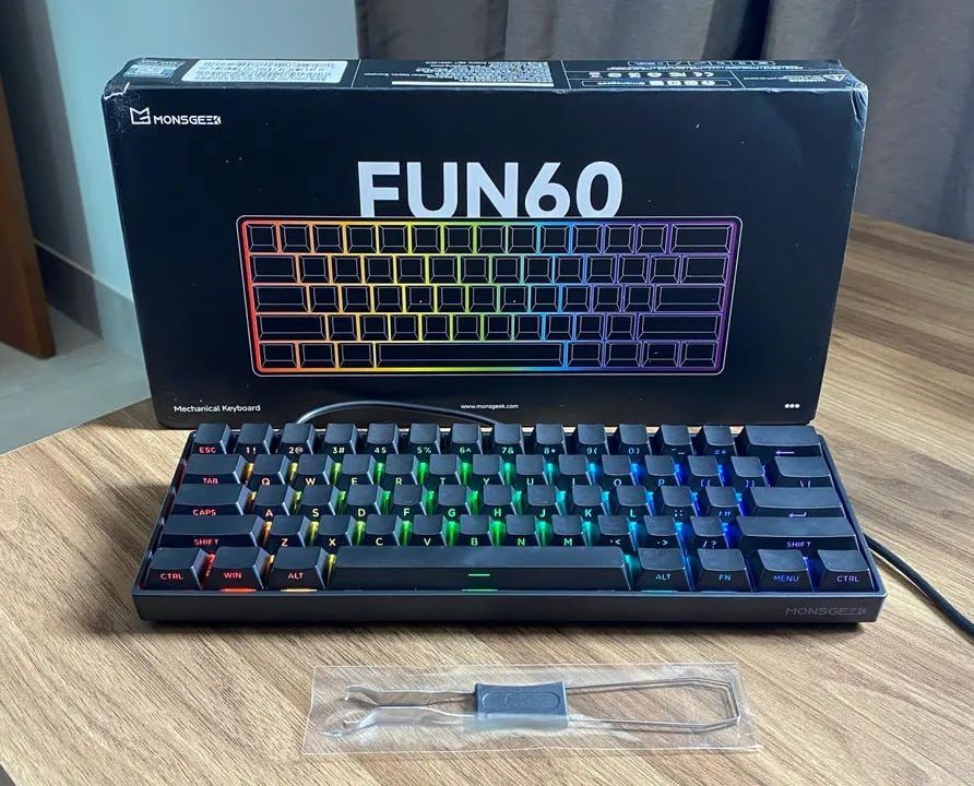 🔥 Teclado Magnético Akko Fun60 Pro HE, RGB, 8000Hz, Gatilho rápido 0.001