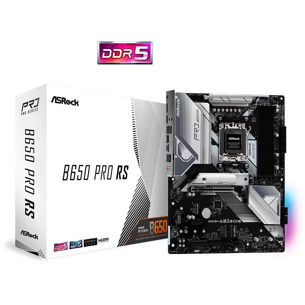 Placa-Mãe ASRock B650 Pro RS, Ryzen AM5 B650, ATX , DDR5 🛒