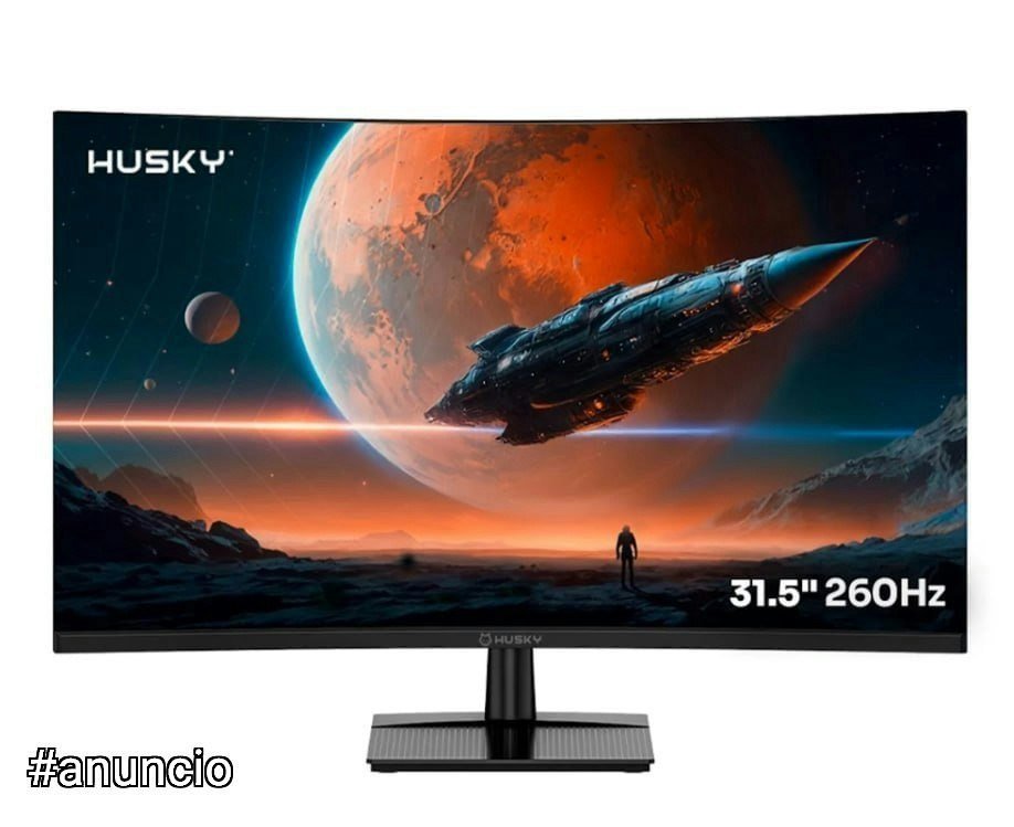Monitor Gamer Curvo Husky Boreal 31.5", FHD, 260Hz, 1ms, Adaptive Sync, VA, DisplayPort e HDMI, HDR - HMG00732PT 🛒