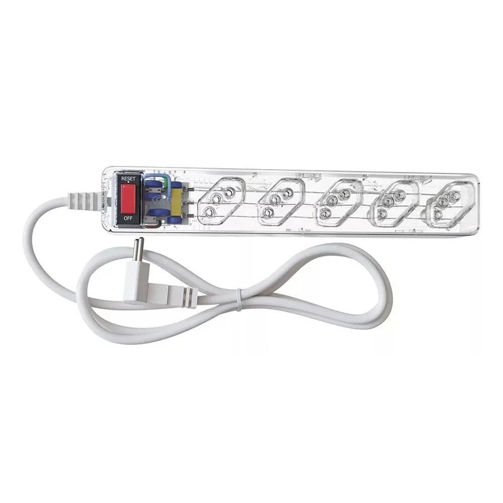 FILTRO DE LINHA + DPS ICLAMPER 5 TOMADAS LCF TRANSPARENTE 🛒