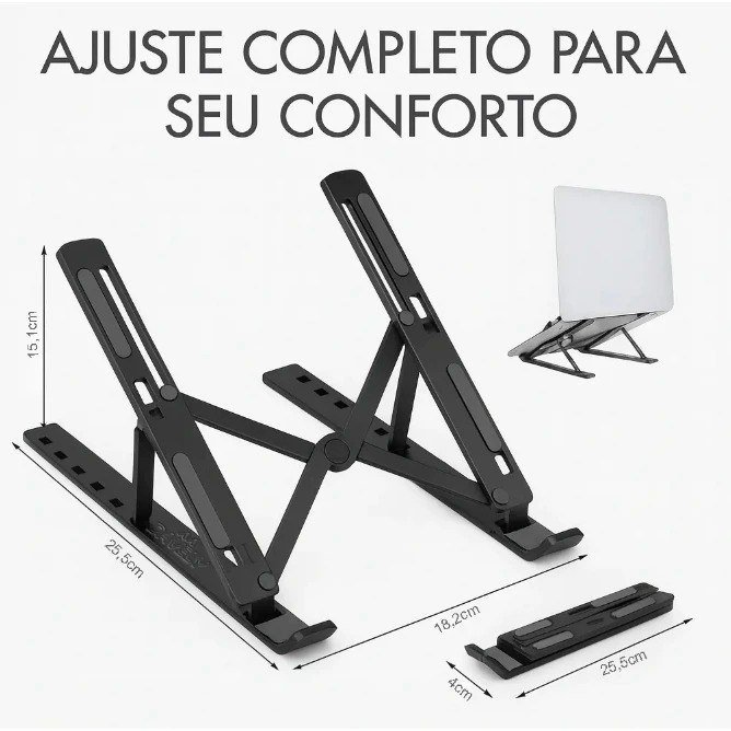 Suporte Apoio De Notebook Laptop Compacto Articulado Preto 🛒