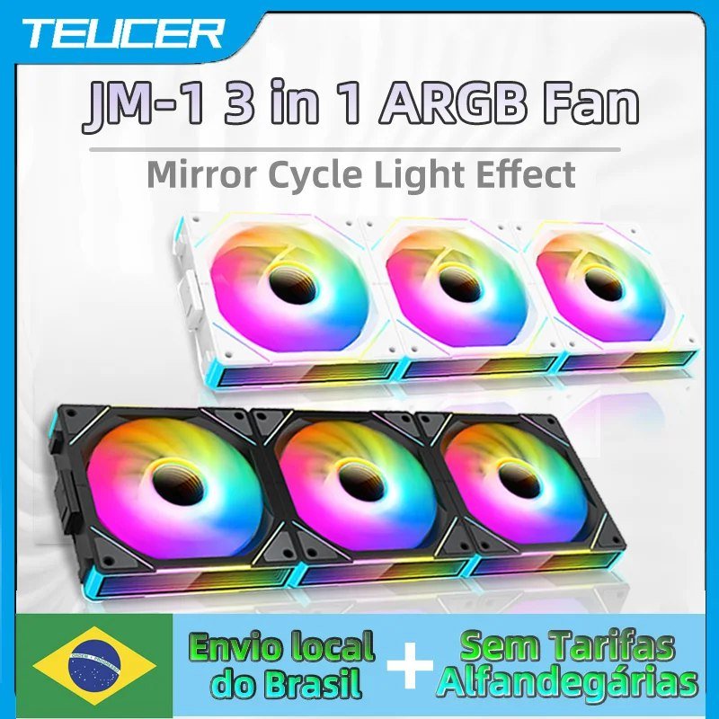 Kit 3x Fans Magnéticas TEUCER JM-1 aRGB 5v 360mm 🛒
