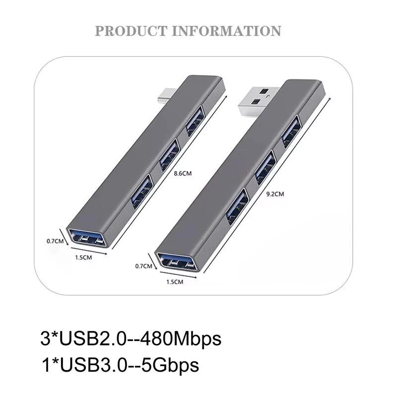 Hub Tipo C 4 Em 1 Usb 3.0 Usb-C Macbook Celular 🛒